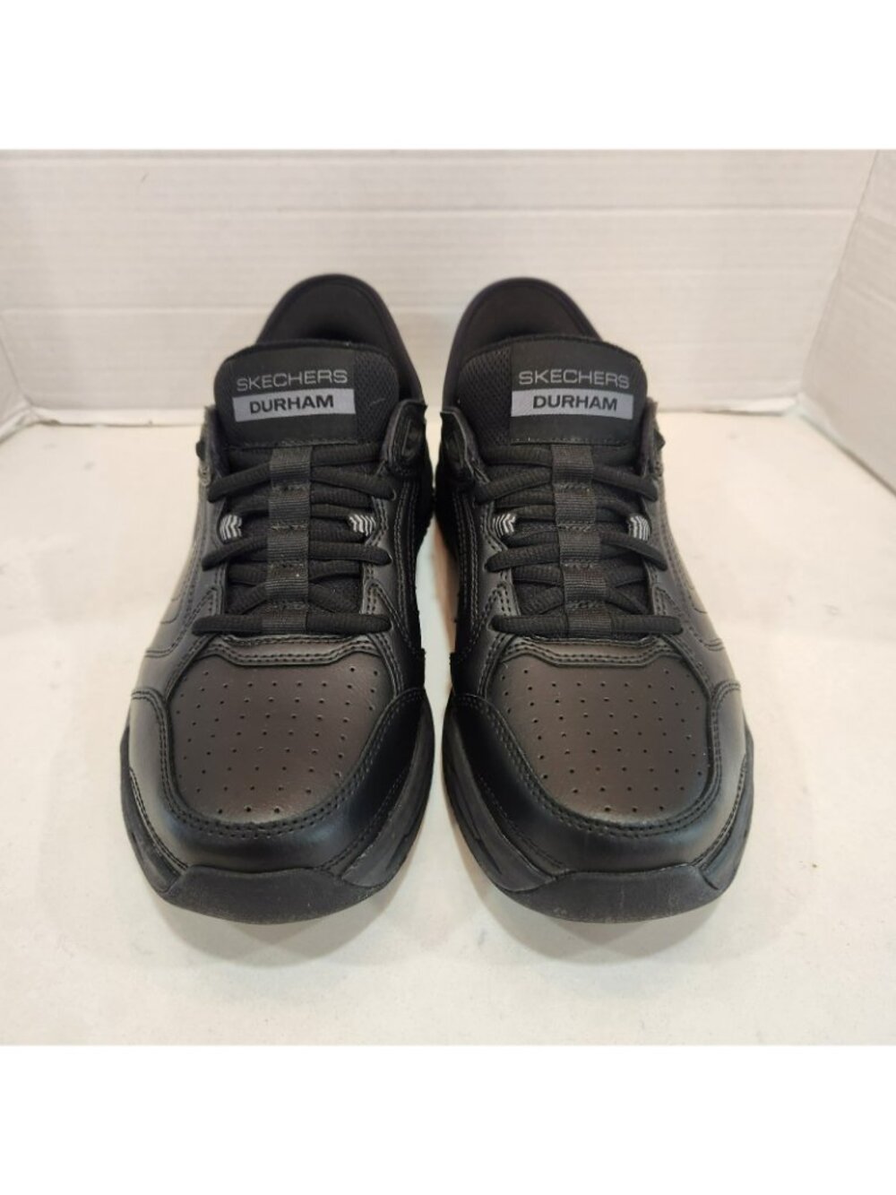 Skechers Men's Durham Hands Free Slip-in Sneakers Black 9.5 Extra Wide Fit - Picture 2 of 8
